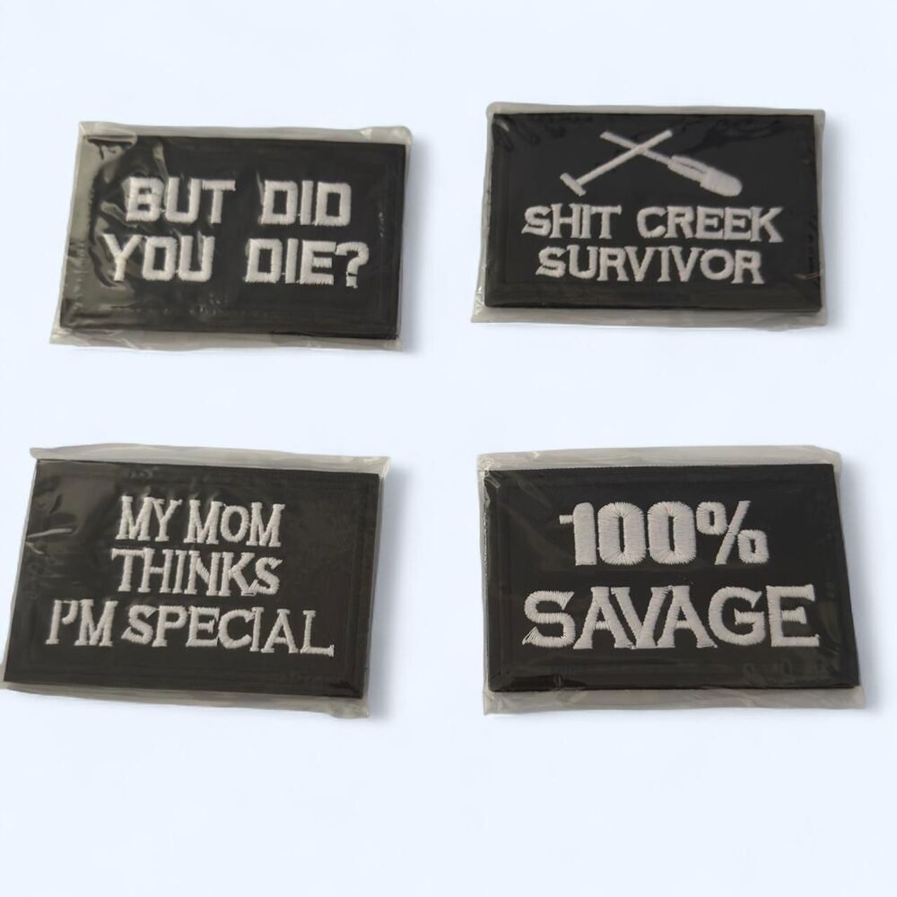 Tactical Morale Patch Bundle, Set for Caps, Bags, Backpacks, Vest